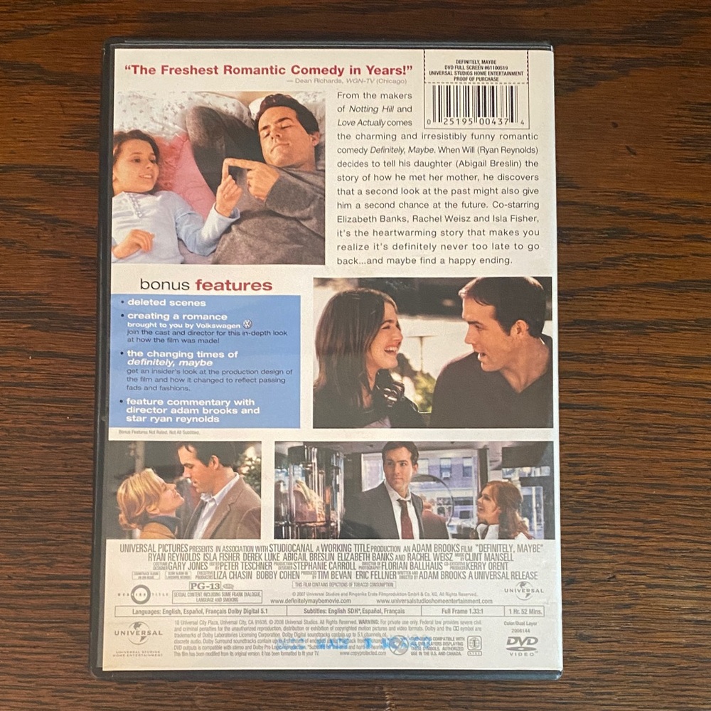 Definitely, Maybe DVD - Picture 2 of 4
